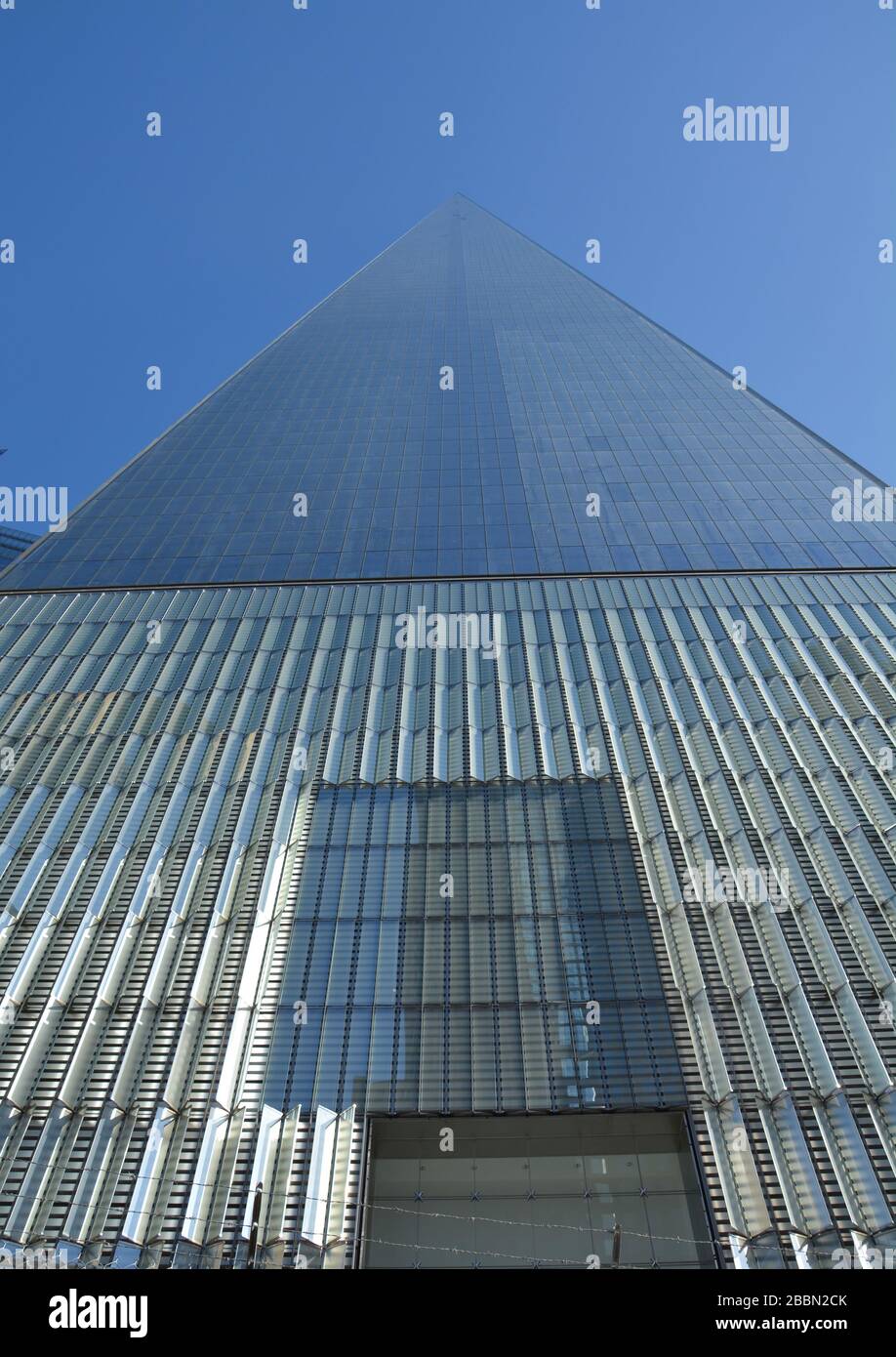 NEW YORK CITY - OCTOBER 14, 2014: One World Trade Center in Lower Manhattan. It is the fifth-tallest skyscraper in the world Stock Photo
