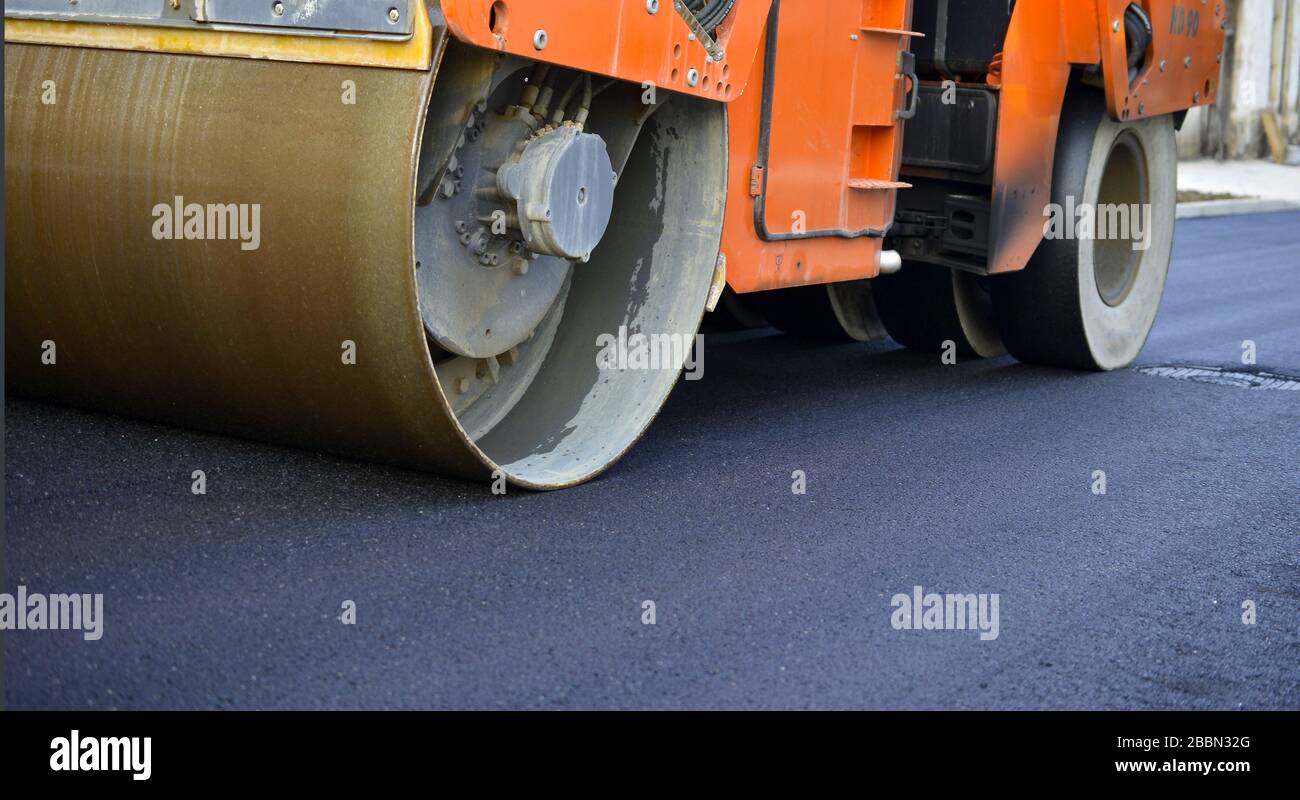 reconstruction of a street road,municipal work Stock Photo - Alamy