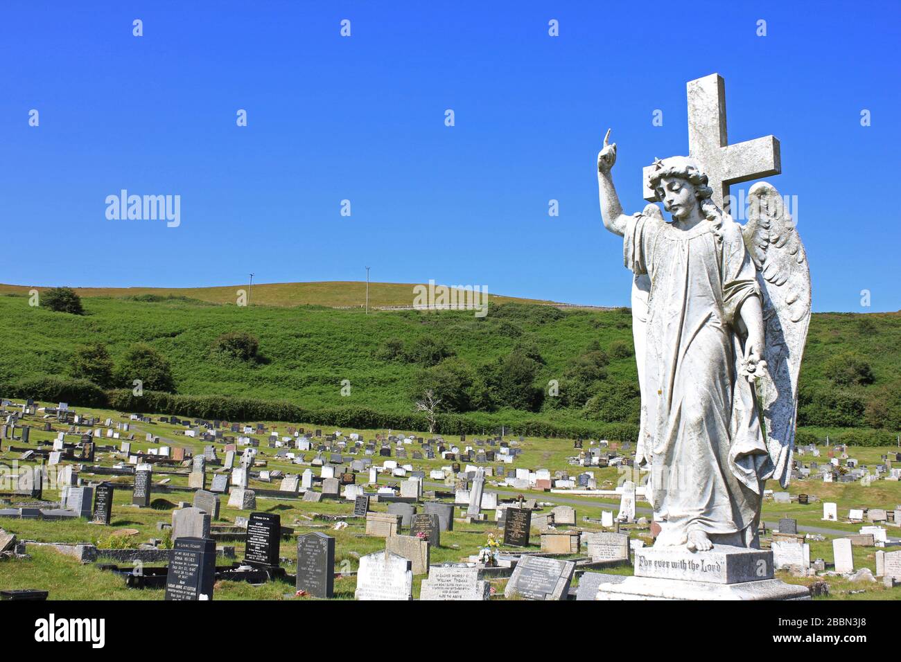 Great Orme Cemetery and St. Tudno's Churchyard, Llandudno, Wales Stock Photo