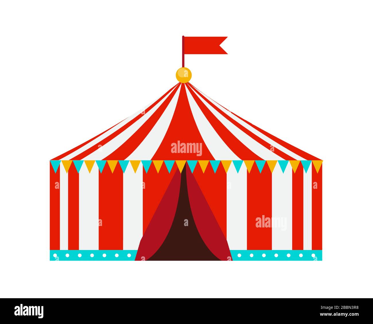 Tent circus icon on white background. Illustration Stock Vector Image ...