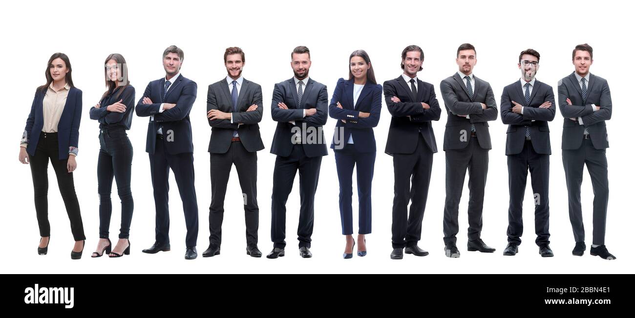 group of young successful entrepreneurs standing in a row Stock Photo ...