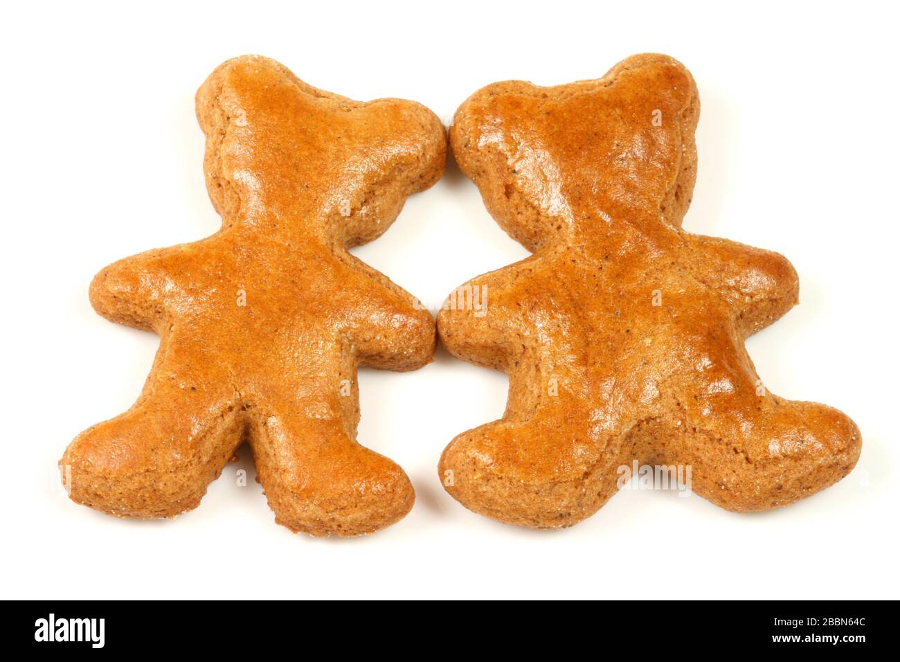 Gingerbread cookies bears isolated on white background Stock Photo - Alamy