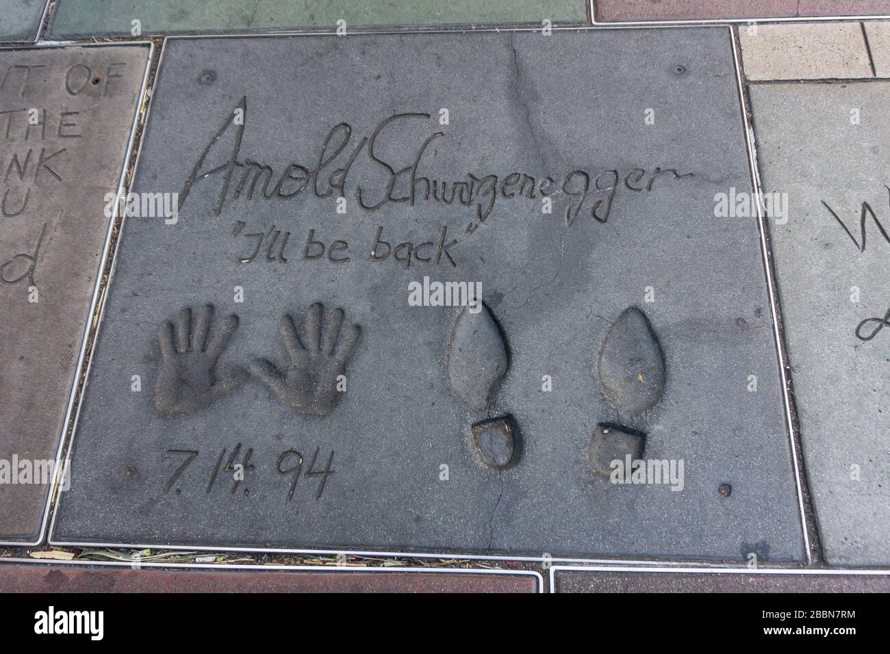 Arnold Schwarzenegger, Hollywood Walk of Fame, Hollywood Boulevard