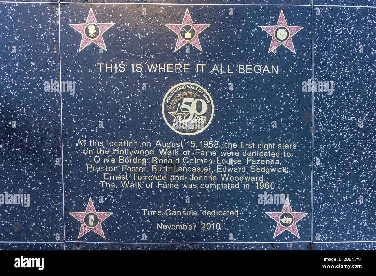 Where it all began star, Hollywood Walk of Fame, Hollywood Boulevard ...