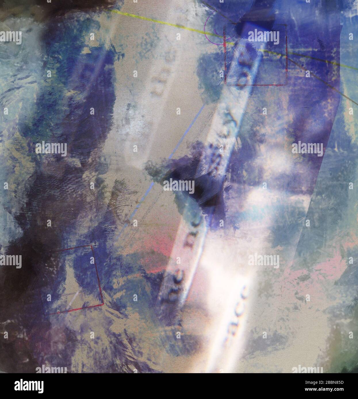 Muted Abstract Painting. Contemporary digital art Stock Photo - Alamy
