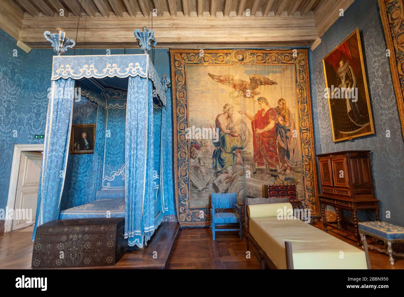 The bedroom in Chateau de Fontainebleau Stock Photo