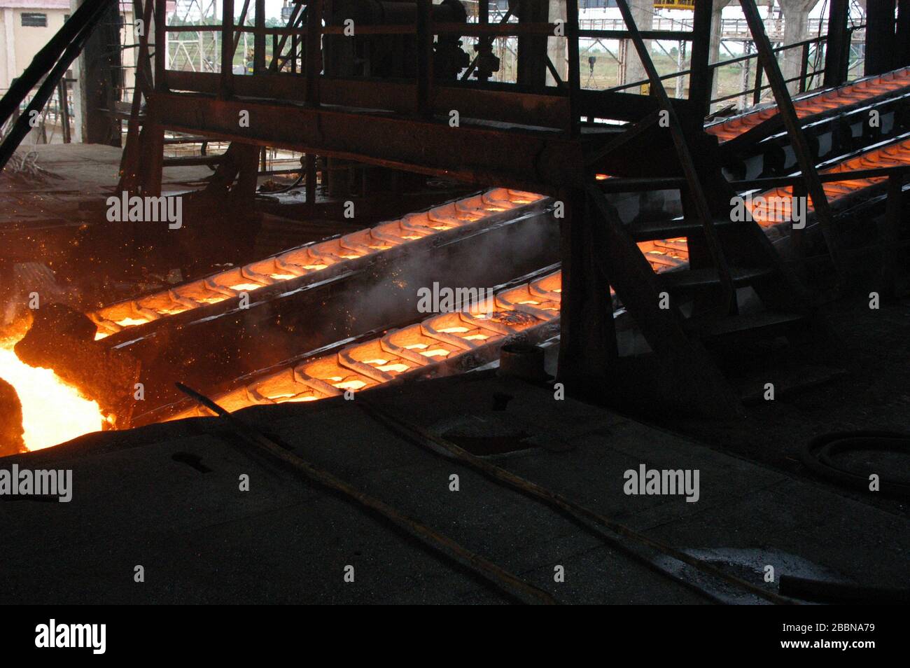 Steel production, Bhushan Steel,Odisha,India Stock Photo Alamy
