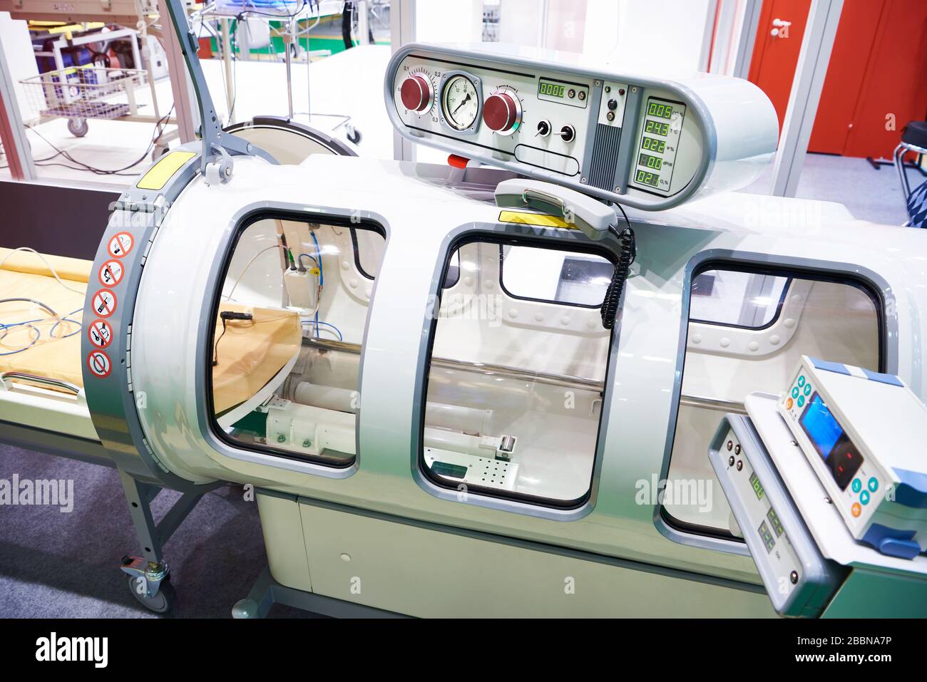 Hyperbaric single pressure chamber Stock Photo