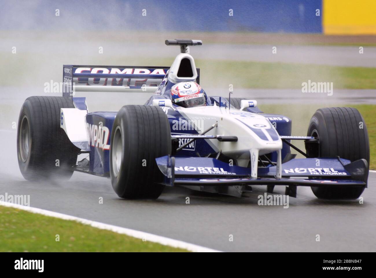 Juan Pablo Montoya Williams-BMW during British Grand Prix at Silverstone Circuit on 17/07/2001 Stock Photo