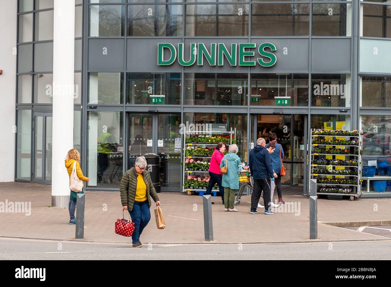 Macroom, West Cork, Ireland. 1st Apr, 2020. Dunnes Stores in Macroom
