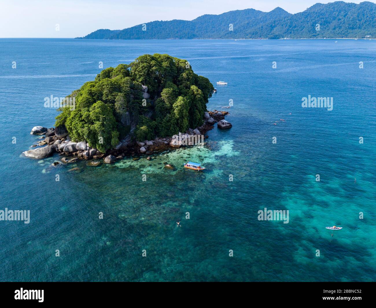 Pulau Tioman Drone view Malaysia Stock Photo