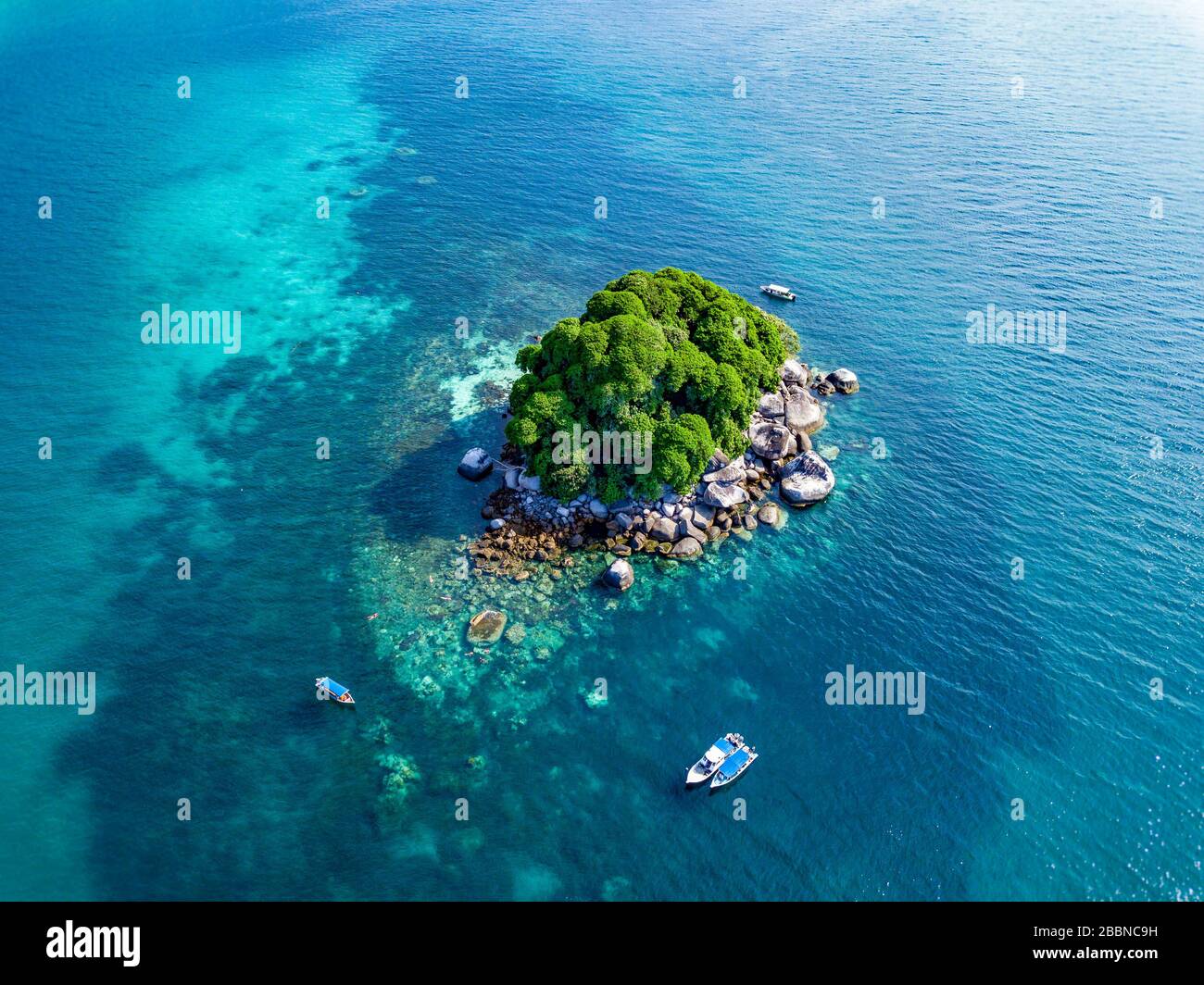 Pulau Tioman Drone view Malaysia Stock Photo
