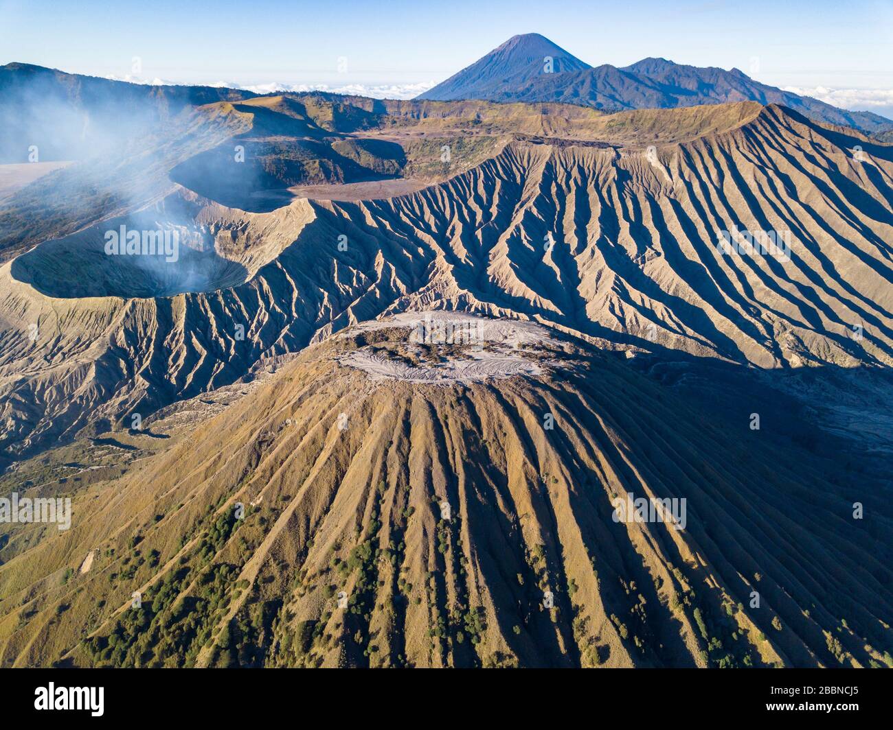 mount Ijen Volcano in Indonesia early morning Stock Photo