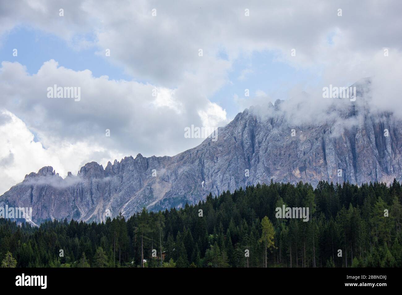 View of Latemar Mountain Range, South Tyrol Stock Photo