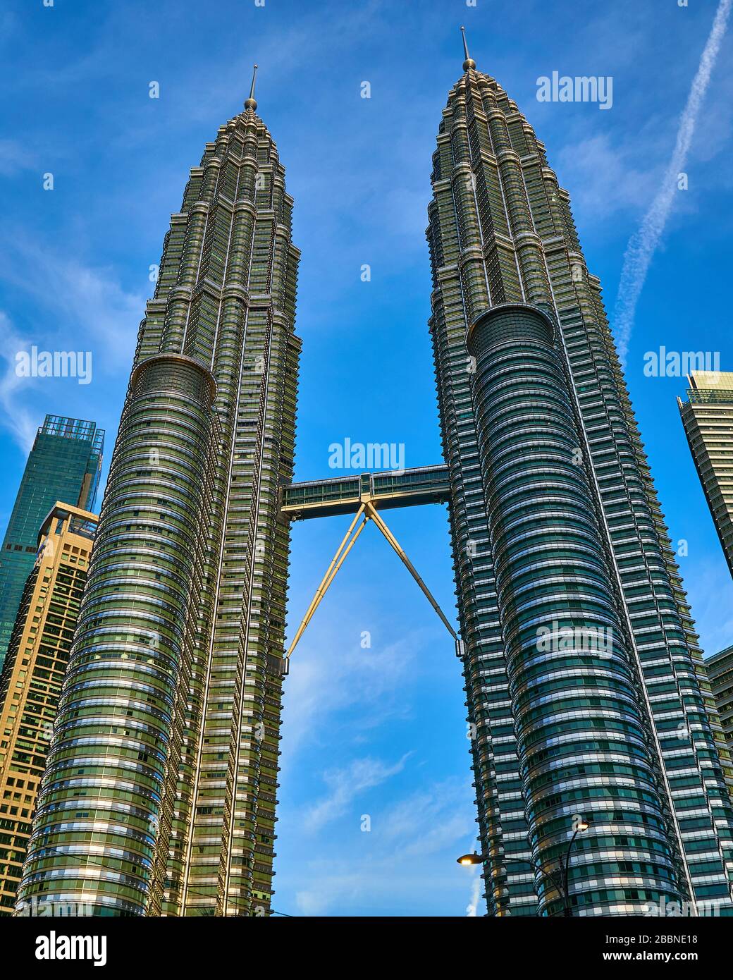 Petrona towers Kuala Lumper Malaysia city skyline sunset Stock Photo