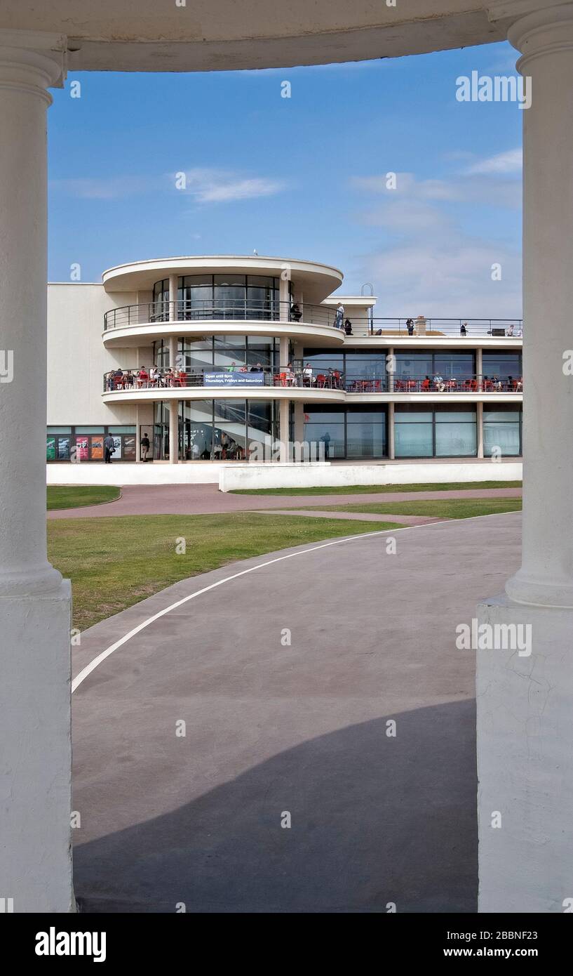 The De La Warr Pavillion in Bexhill on Sea.  An example of art deco architecture opened in 1935 and regenerated in 2005 as a contemporary arts centre. Stock Photo