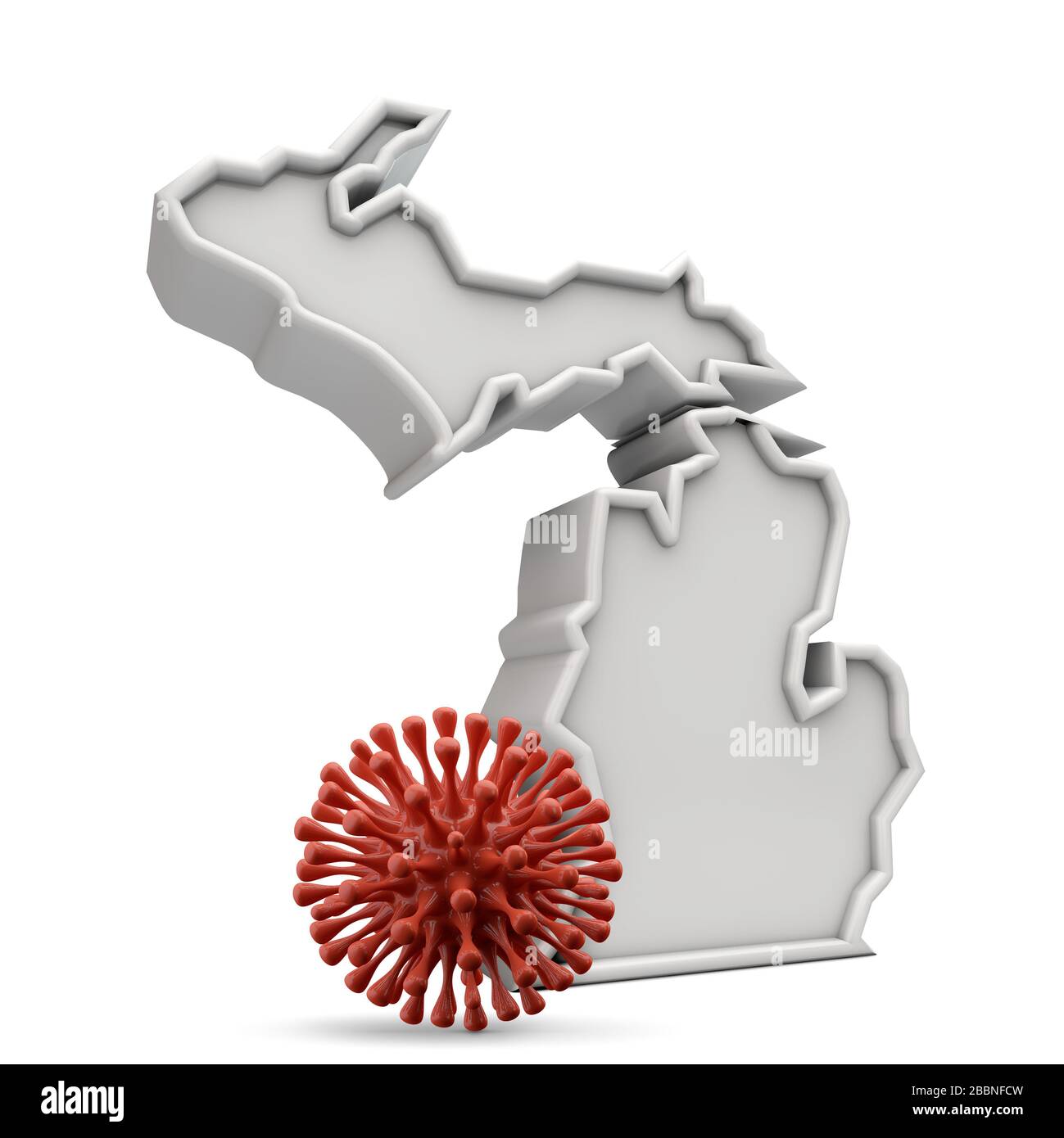 Michigan county map hi-res stock photography and images - Alamy