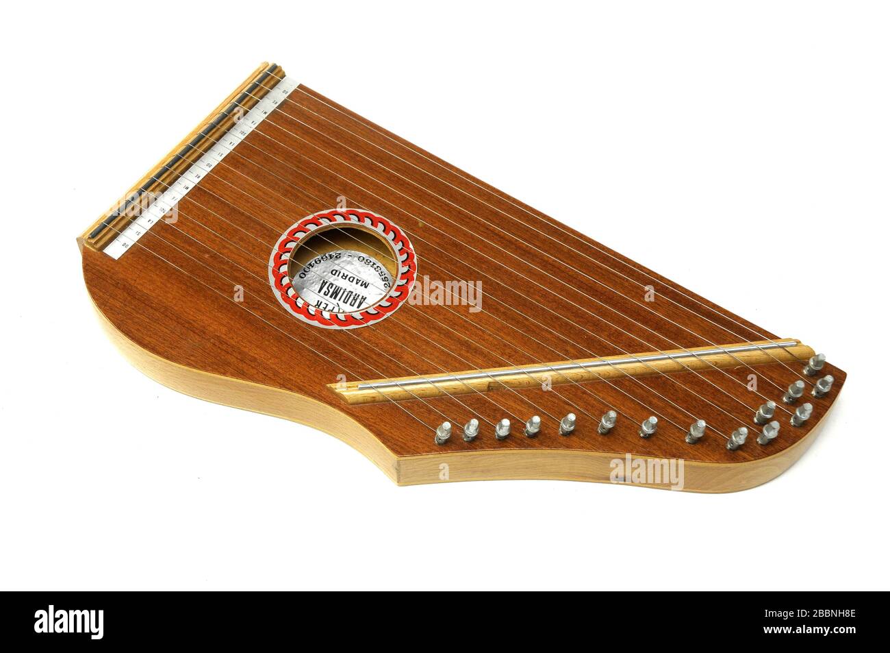 musical instrument , zither, flat wooden sound box with numerous strings  stretched across it Stock Photo - Alamy