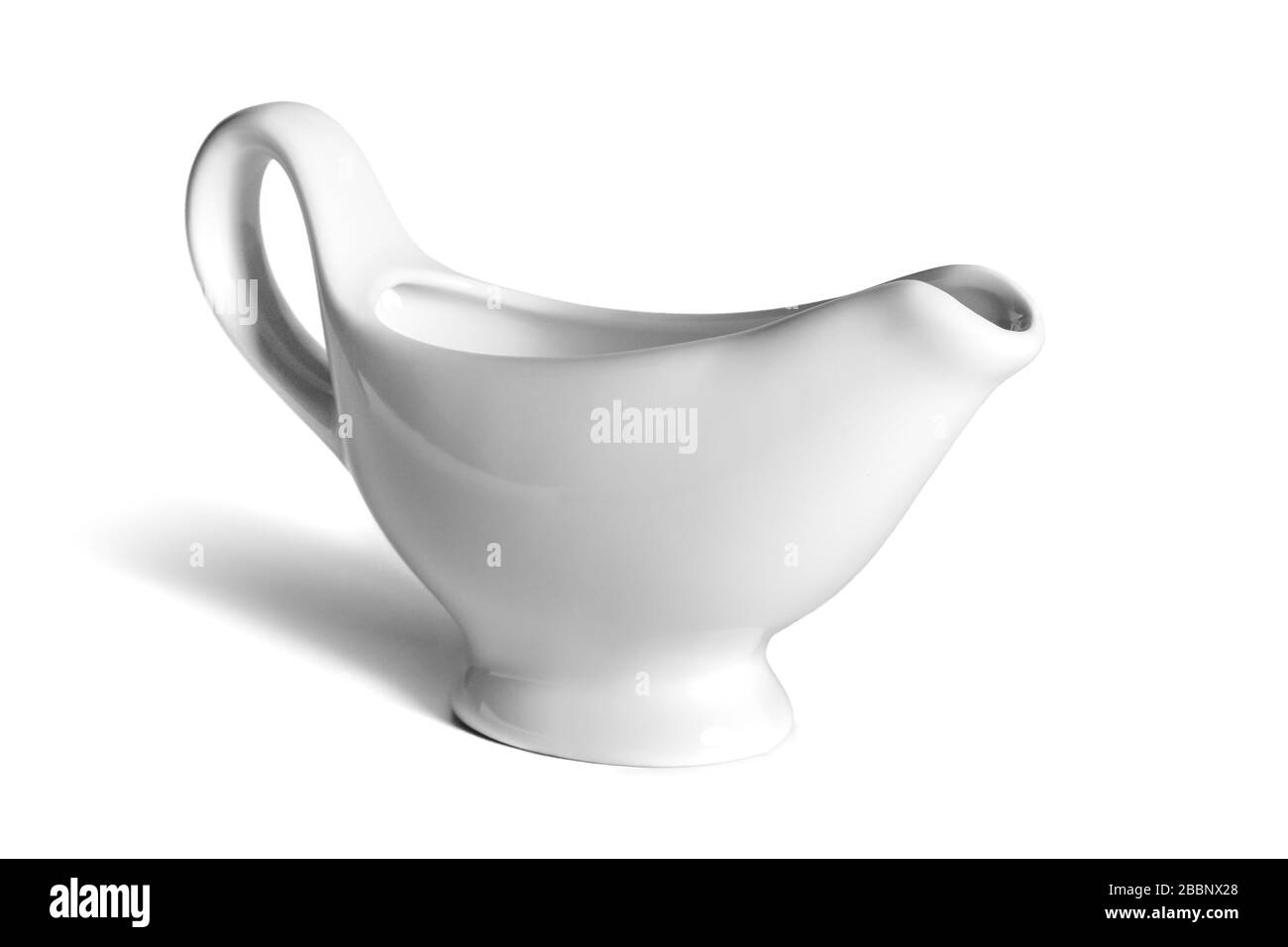 Empty ceramic gravy boat isolated on white background Stock Photo Alamy