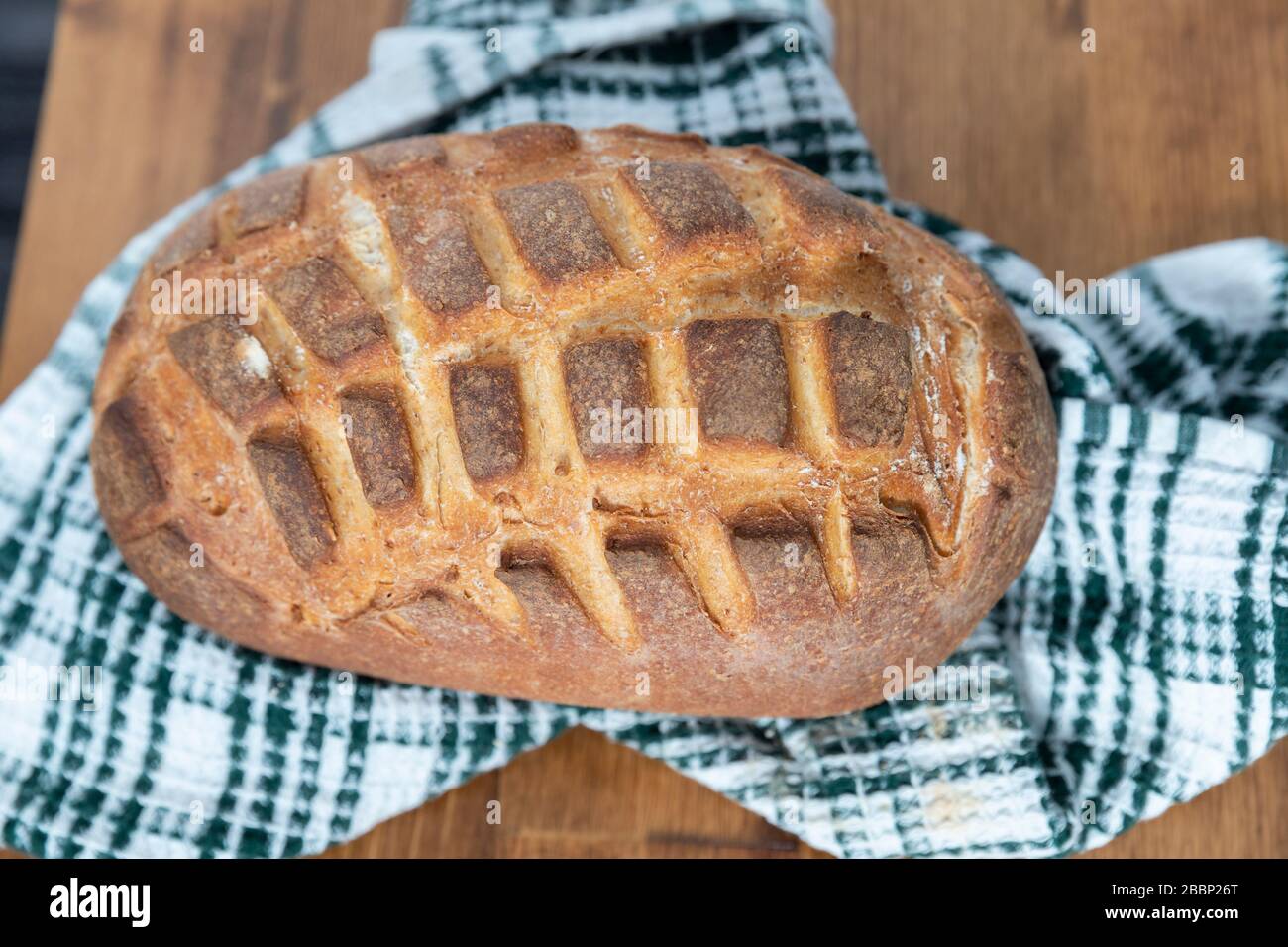 white flour artisan sourdough bread Stock Photo Alamy