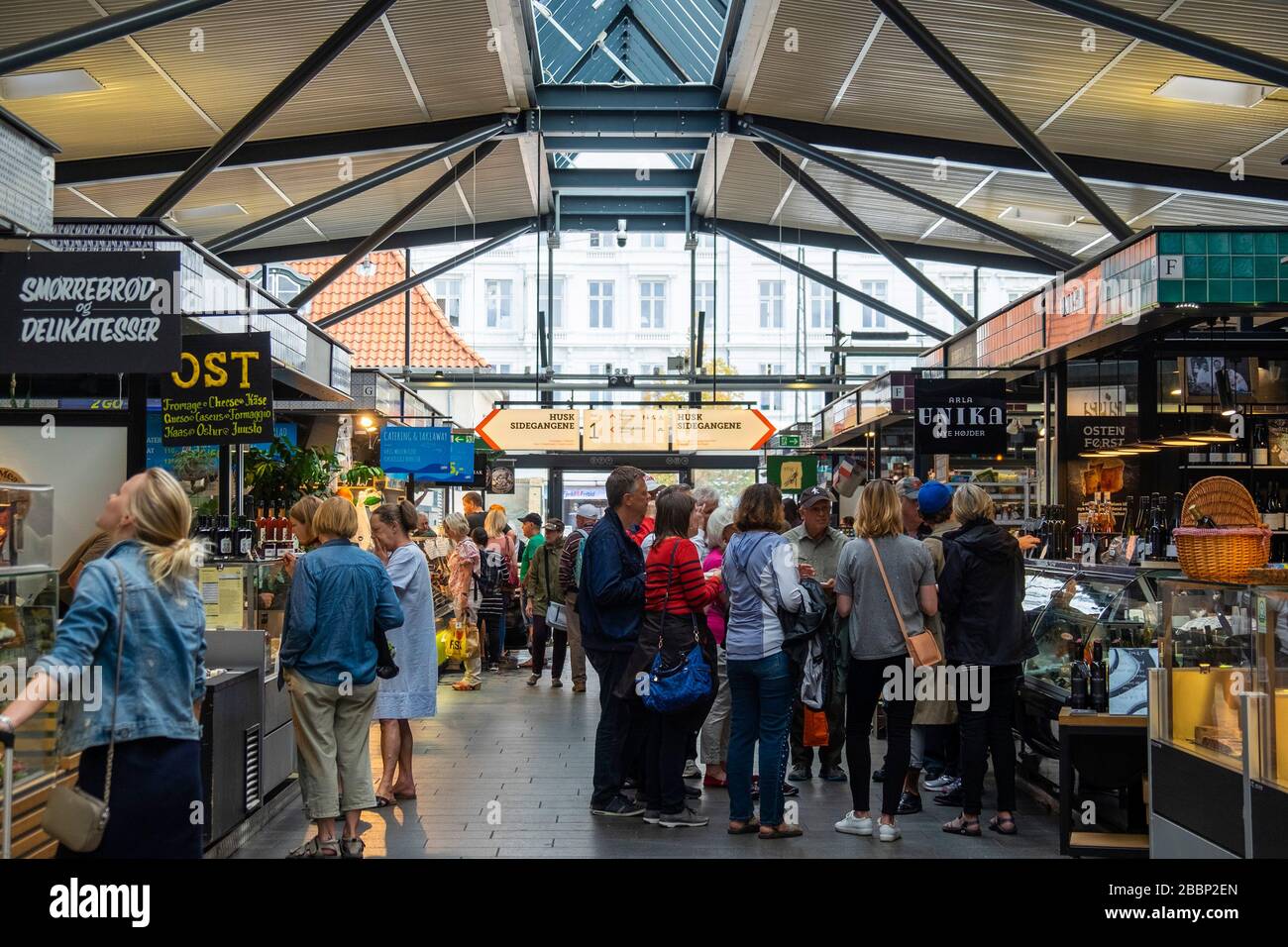 Torvehallerne indoor food market in Copenhagen, Denmark, Europe Stock
