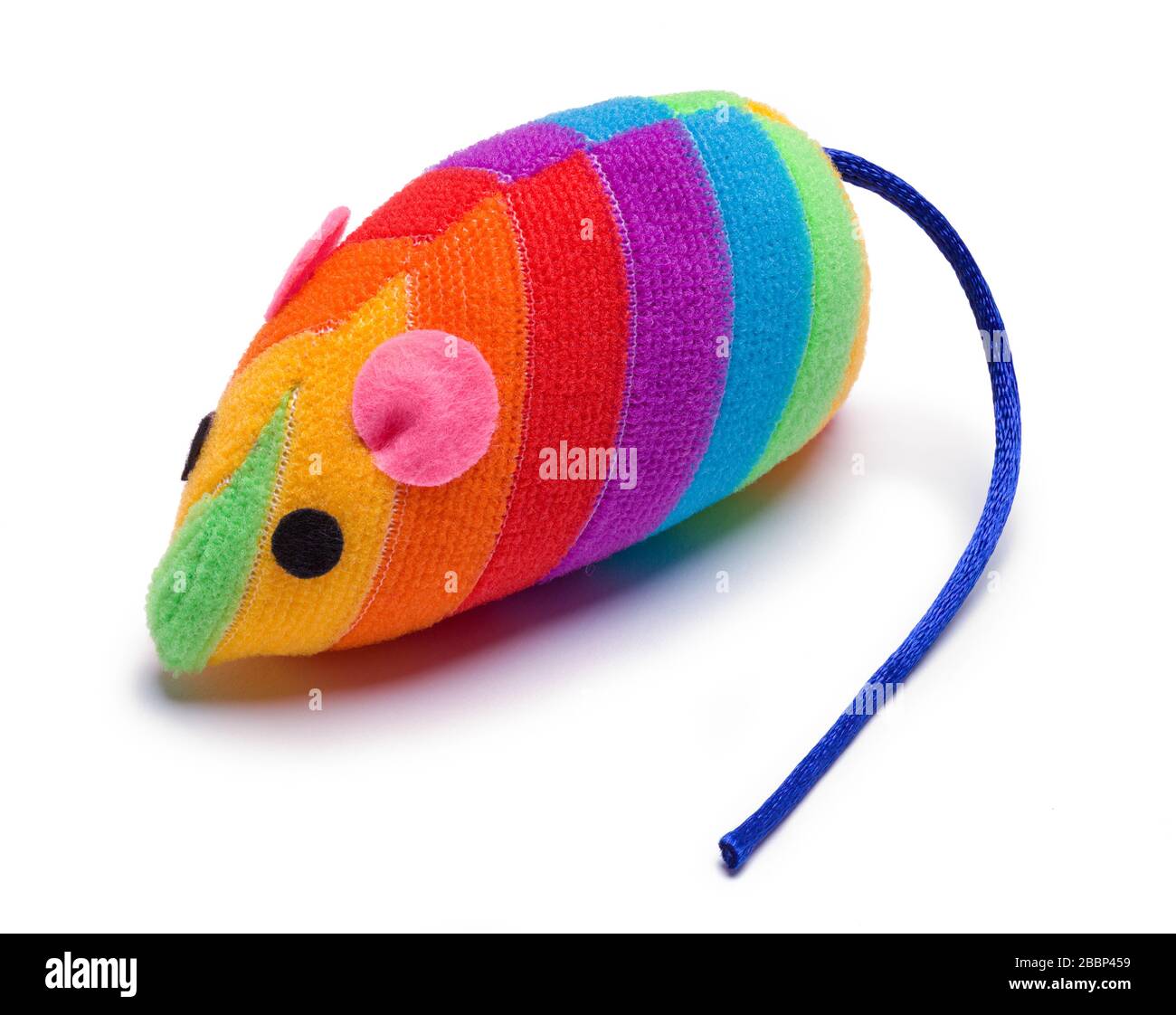 Colorful Mouse Cat Toy Isolated on White, Stock Photo