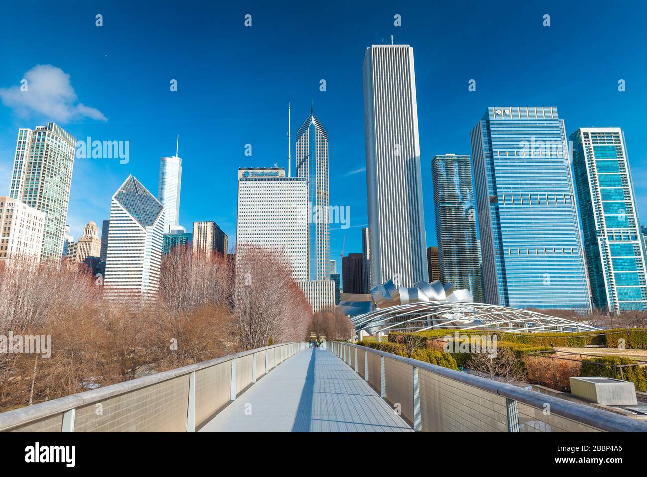Chicago - March 2017, IL, USA: View of skyscrapers and office buildings ...