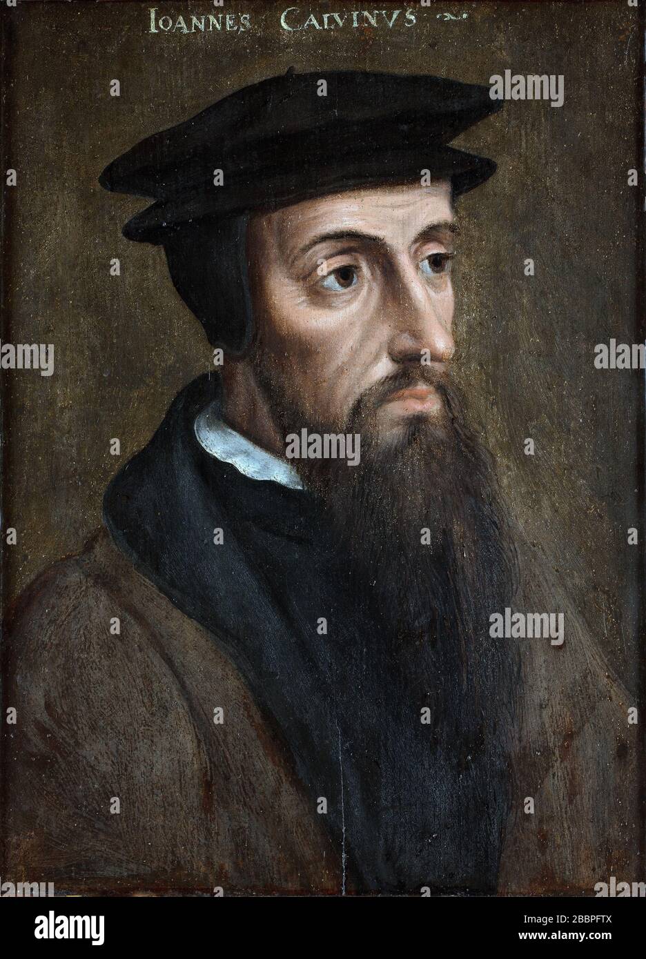 JOHN CALVIN (1509-1564) French Protestant theologian about 1550. Stock Photo