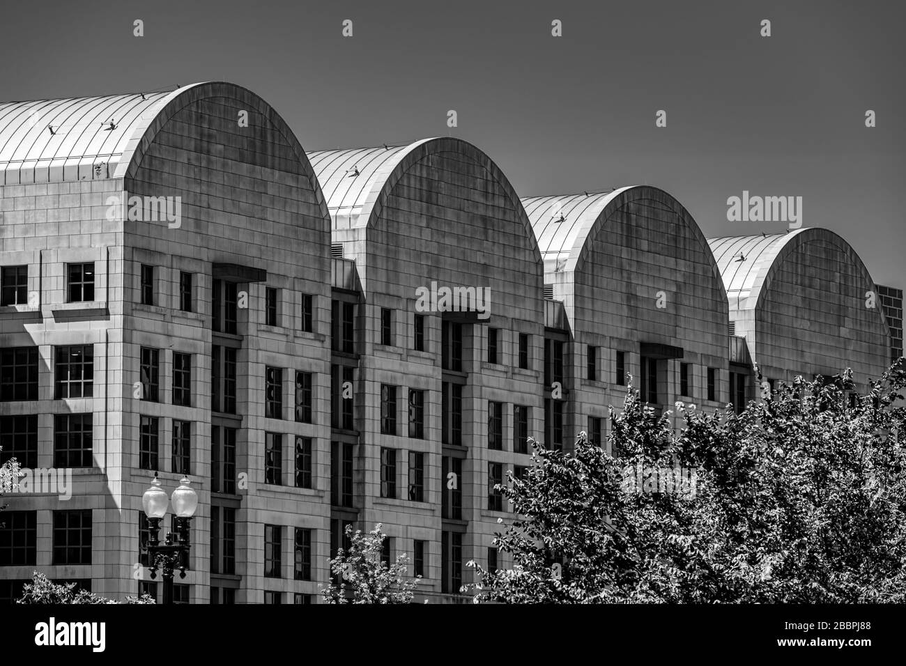 The barrel-vaulted bays of the William B. Bryant Annex to the E. Barrett Prettyman U.S. Courthouse in Washington, DC Stock Photo