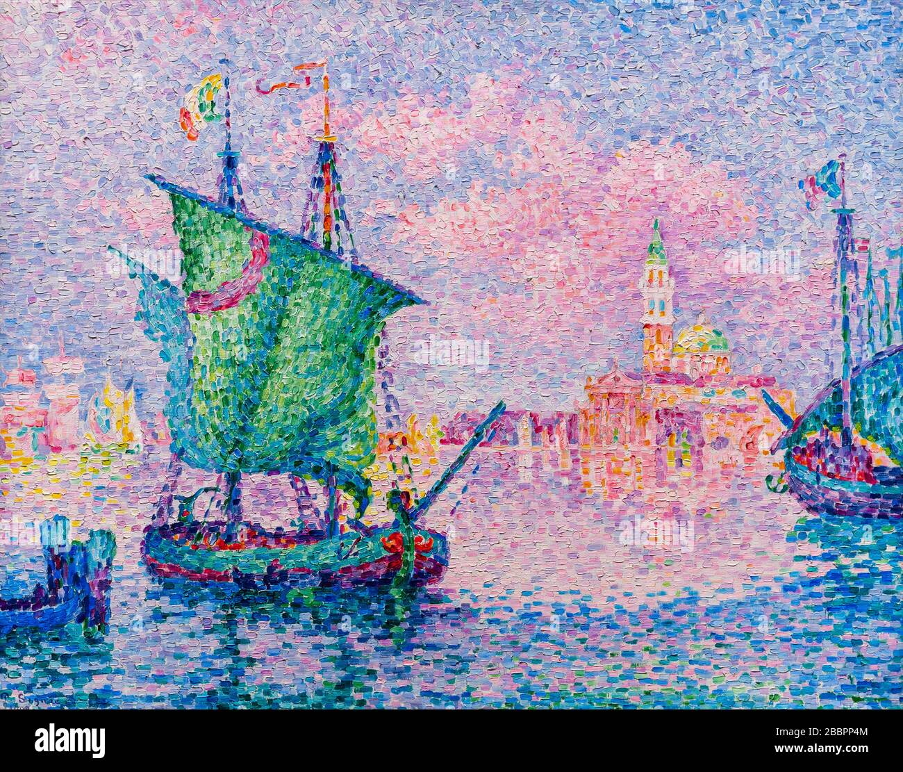 'Venice, the Pink Cloud' (1909) by Paul Signac (1863–1935). Stock Photo