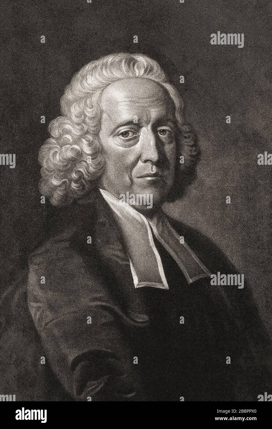 Stephen Hales, 1677 - 1761. English clergyman and scientist. Stock Photo