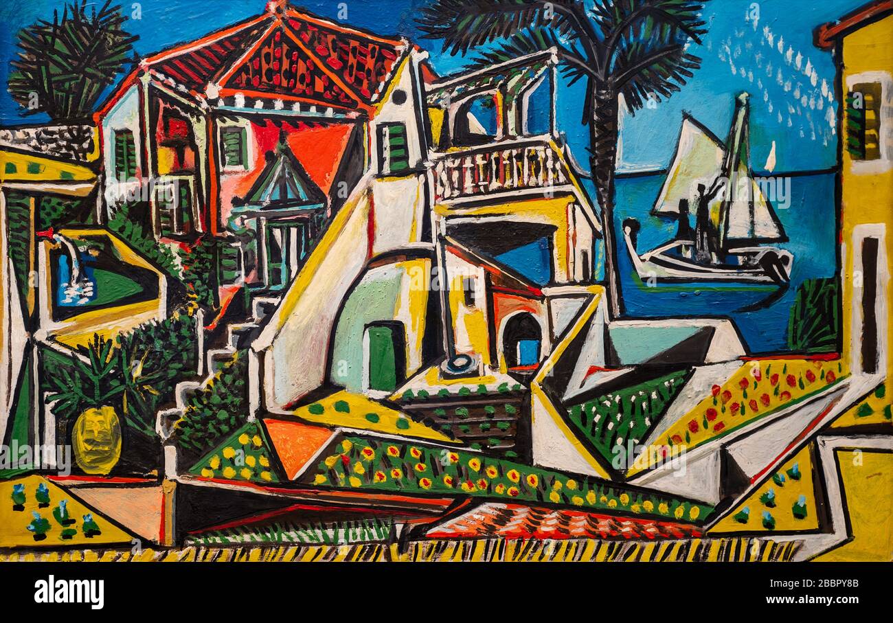 'Mediterranean Landscape' (1952) by Pablo Picasso (1881–1973). Stock Photo