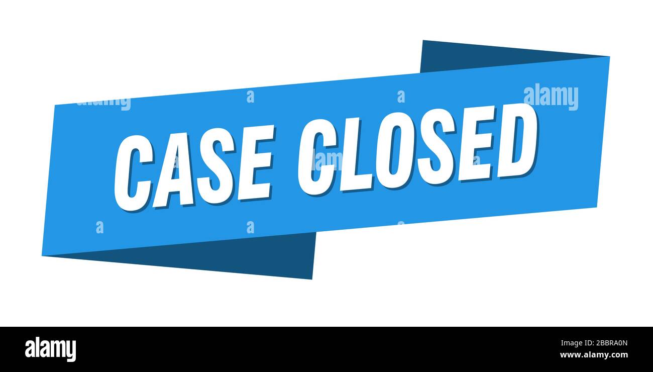 case closed banner template. case closed ribbon label sign Stock Vector ...