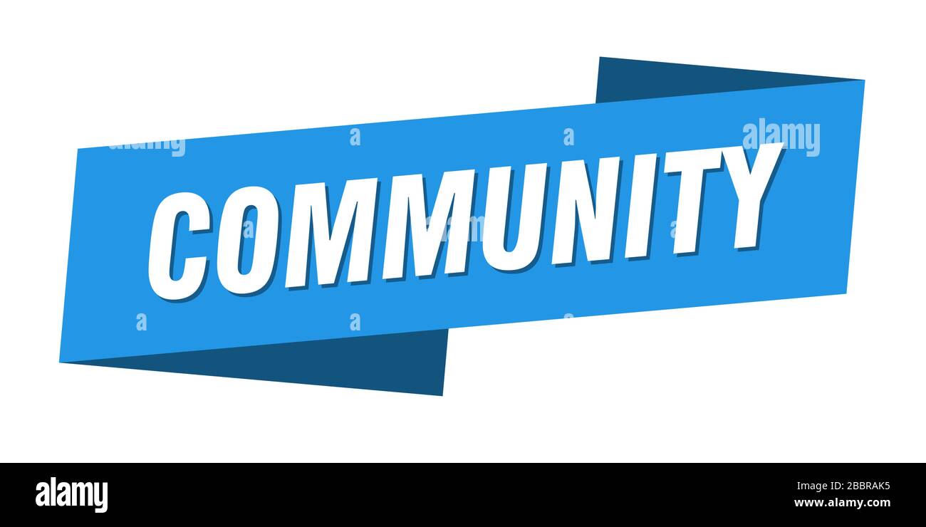 Community Ribbon Icon community banner template. community ribbon label sign Stock Vector ...