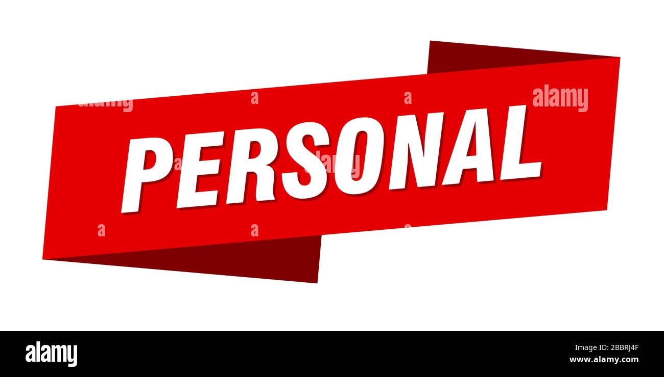 personal banner template. personal ribbon label sign Stock Vector Image ...