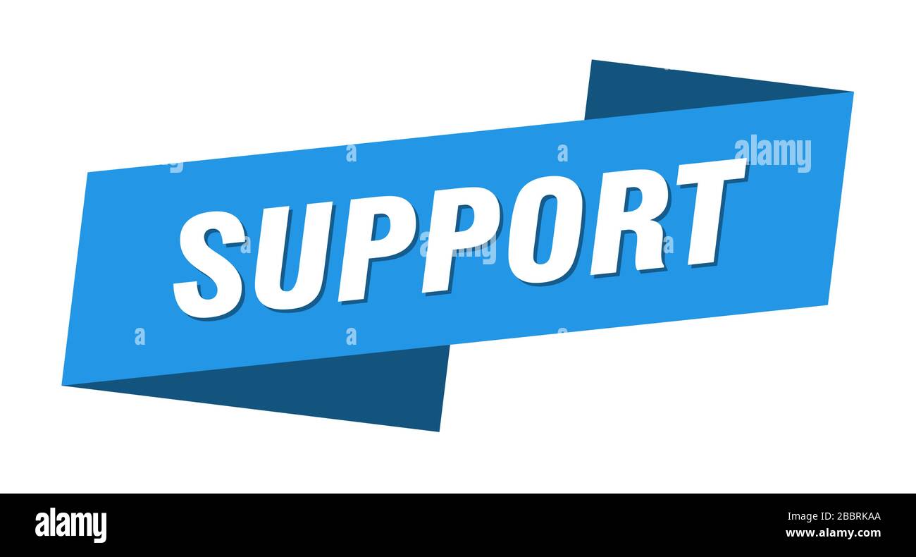 support banner template. support ribbon label sign Stock Vector Image ...