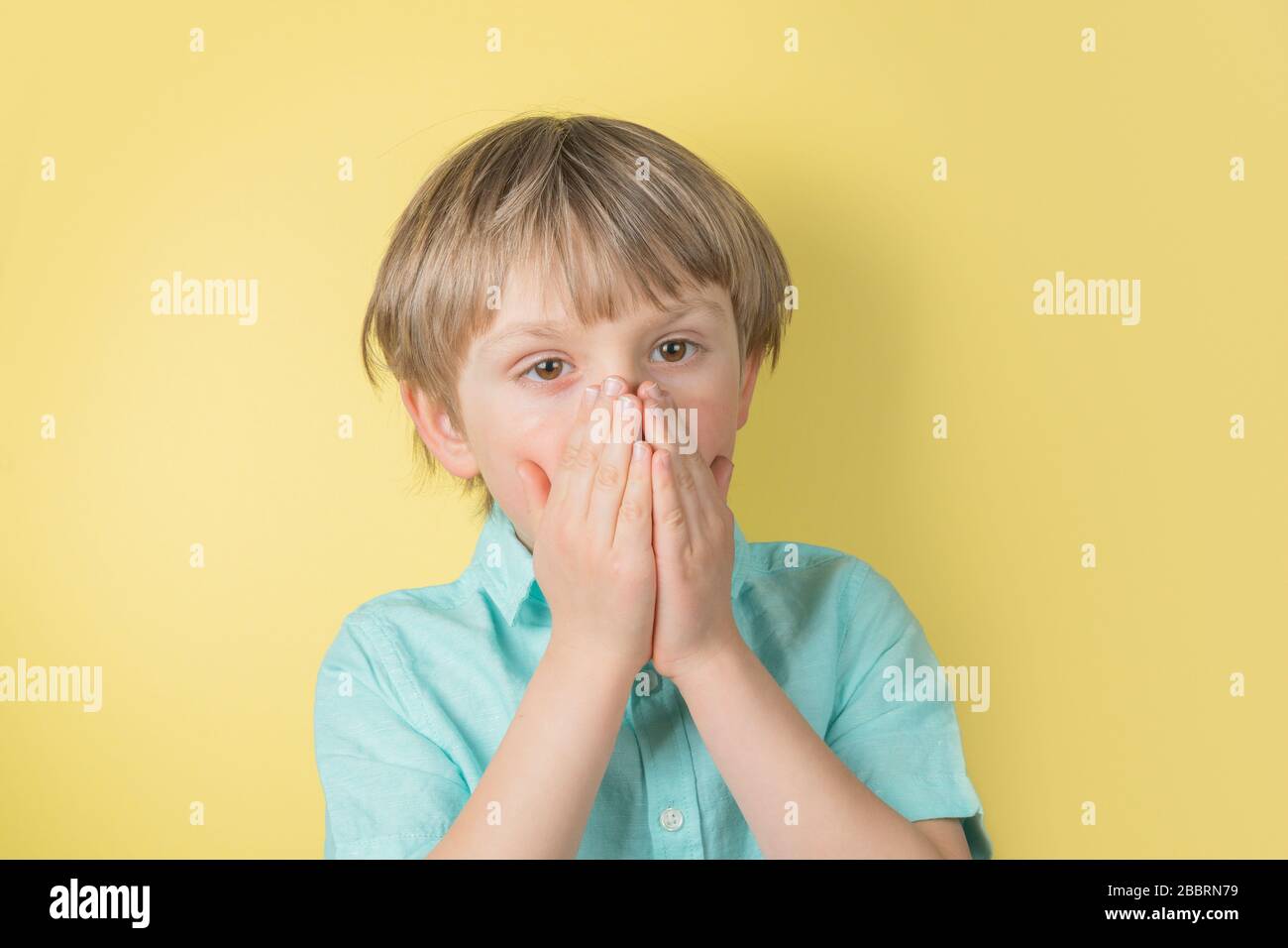 Coronavirus cocept - boy wearing face mask Stock Photo