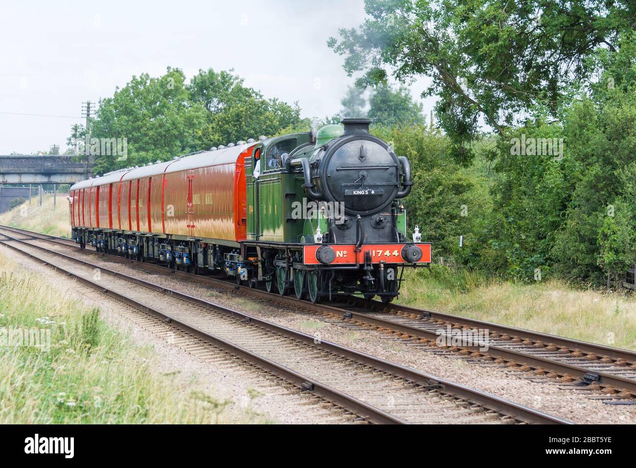 A parcel train pulled by N2 1744 on the Great Central Railway Stock