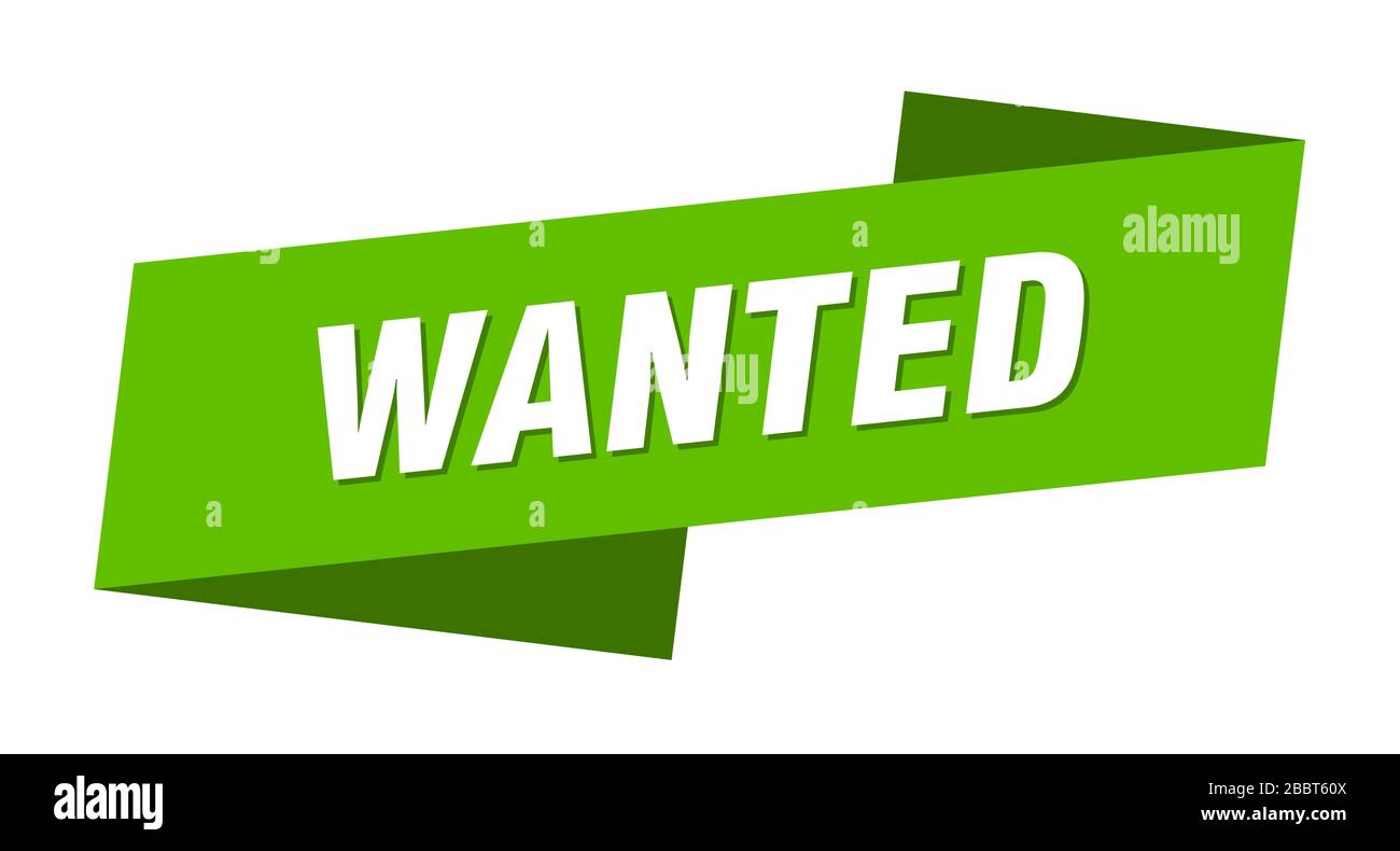 wanted banner template. wanted ribbon label sign Stock Vector Image ...