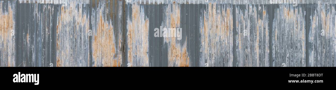 Metal sheet of fence hi-res texture or background Stock Photo