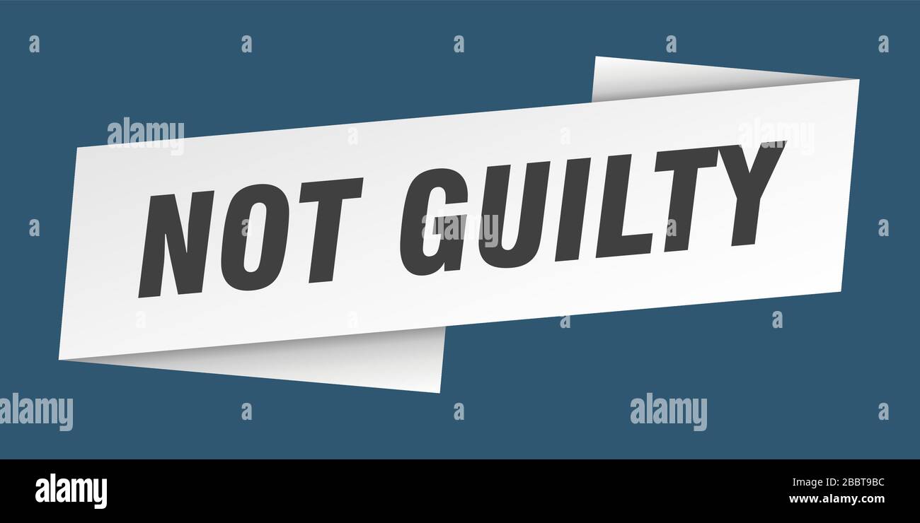 not guilty banner template. not guilty ribbon label sign Stock Vector