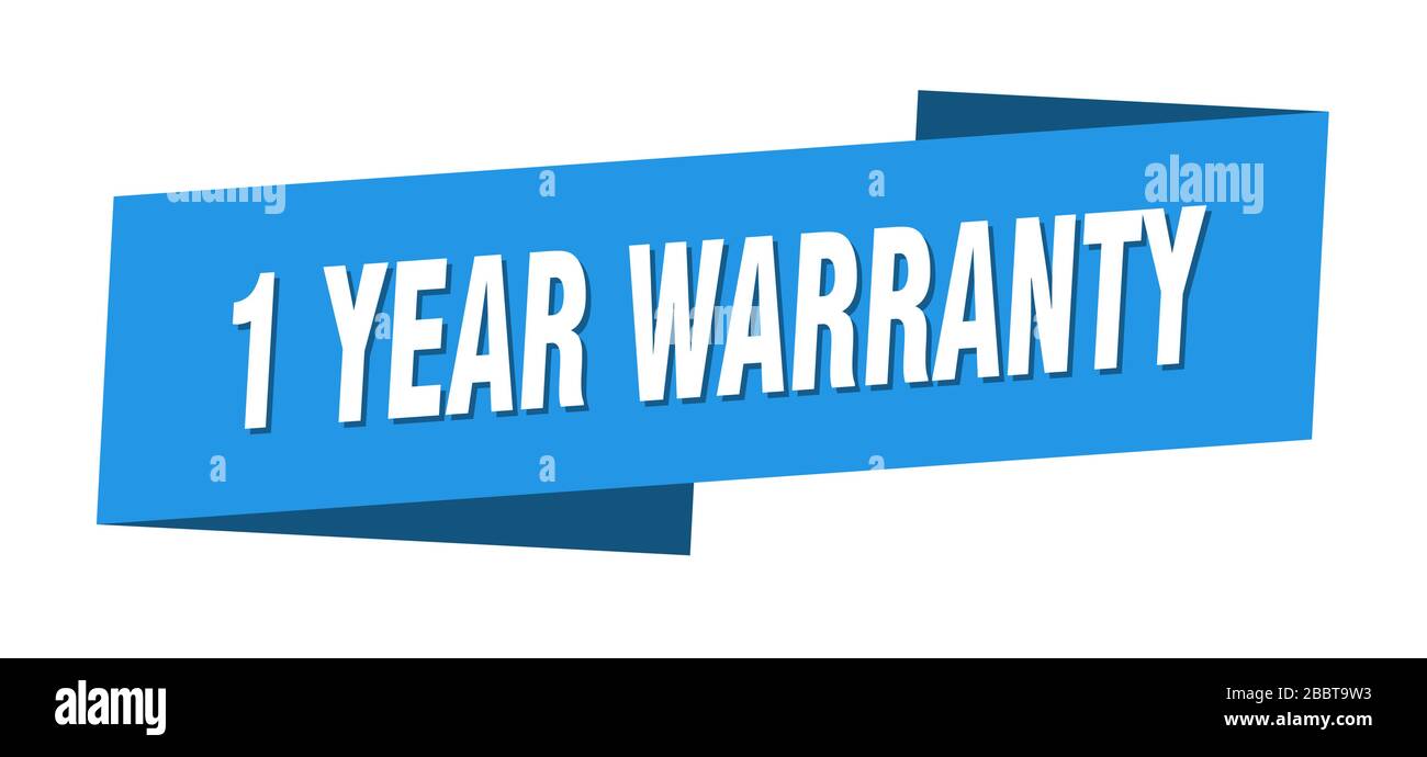 1 year warranty banner template. 1 year warranty ribbon label sign ...