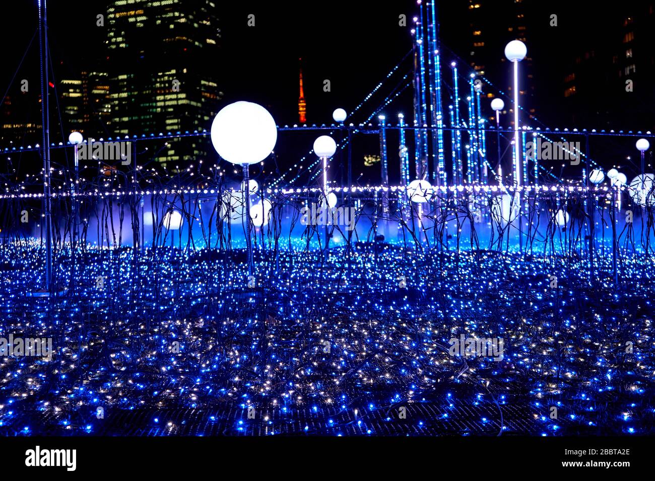 Christmas illumination with many lights in Tokyo Stock Photo - Alamy