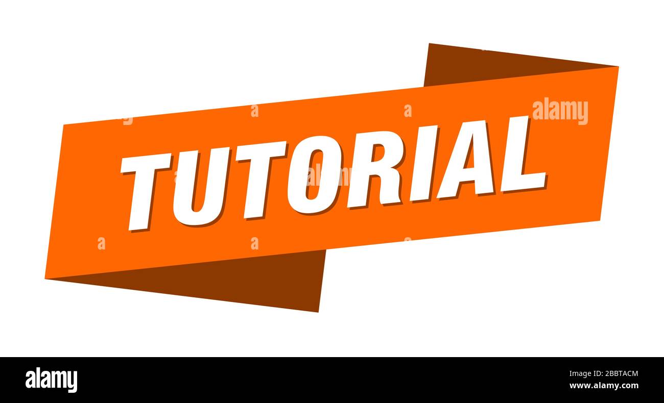 tutorial banner template. tutorial ribbon label sign Stock Vector Image ...