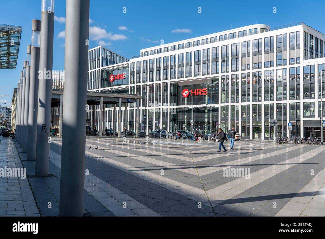 Building headquarters of HRS, Hotel Reservation Service, hotel booking portal, Breslauer Platz, Cologne, Germany, Stock Photo
