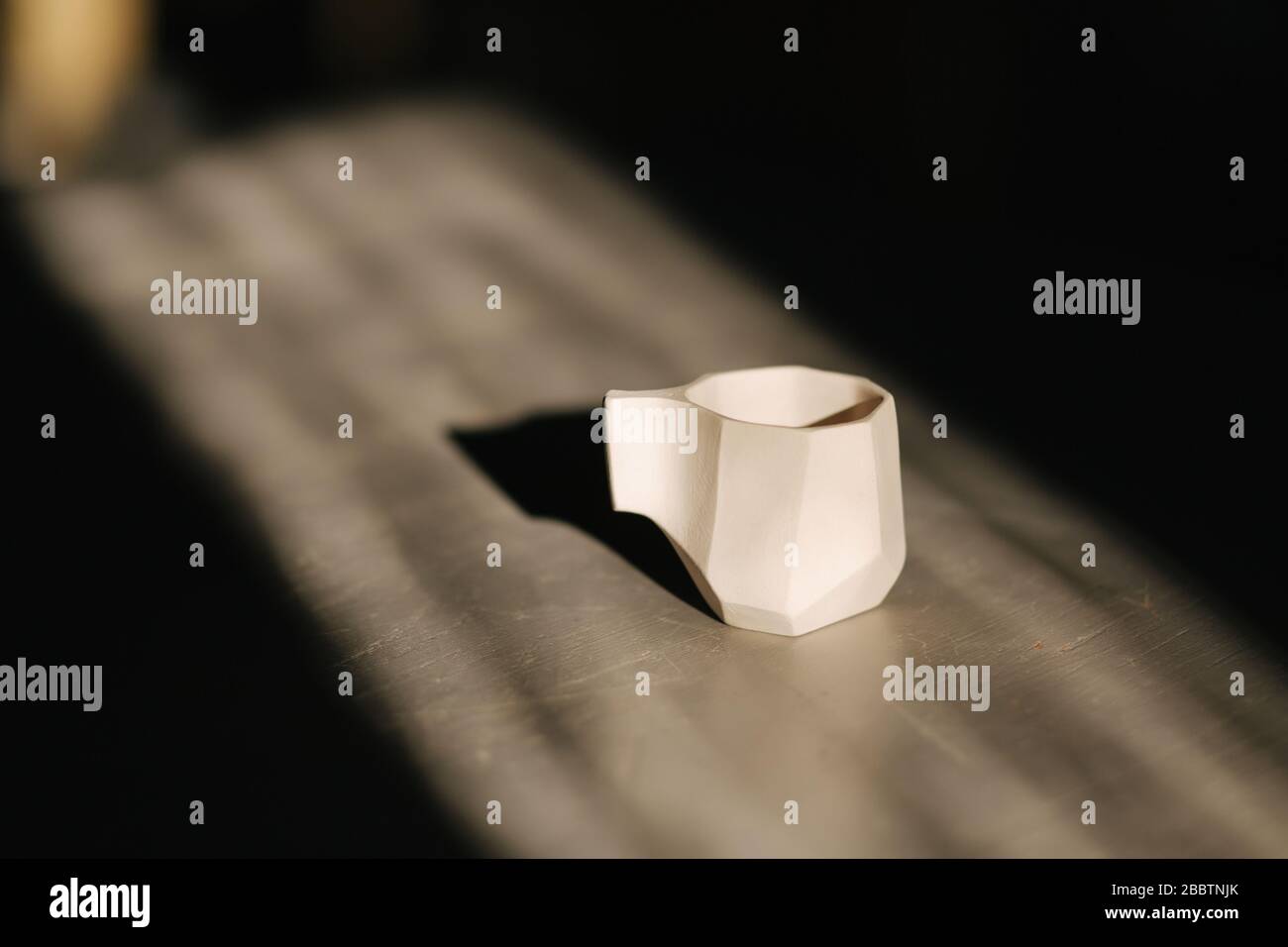 Ceramic cup for tea or coffee on the table Stock Photo