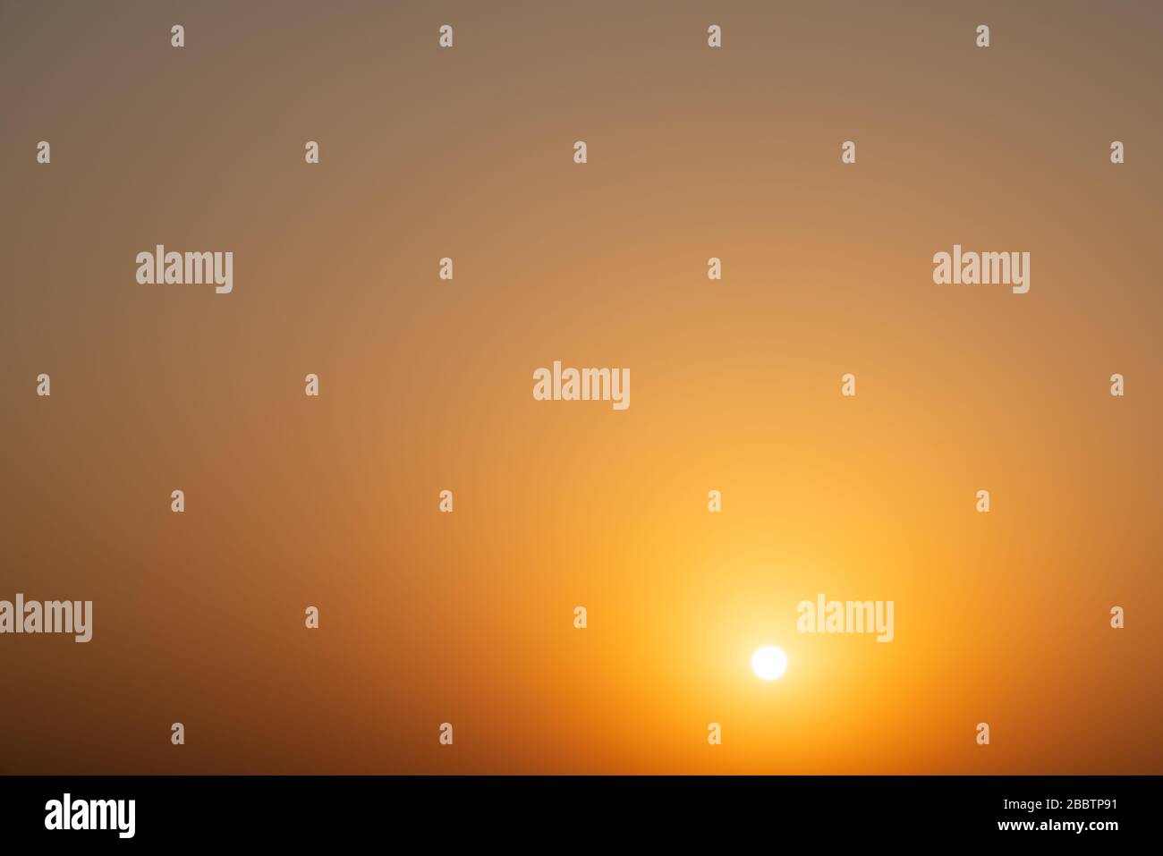 Sun shine setting in sky isolated view Stock Photo