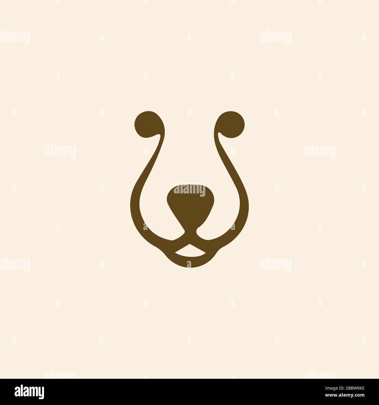 Bear Logo Vector Design Template Stock Vector