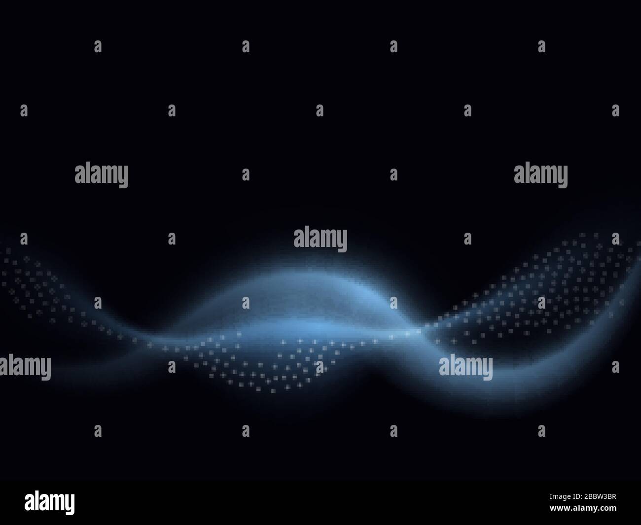 Abstract blue smoke ,black background Blue wave vector eps10 Stock ...