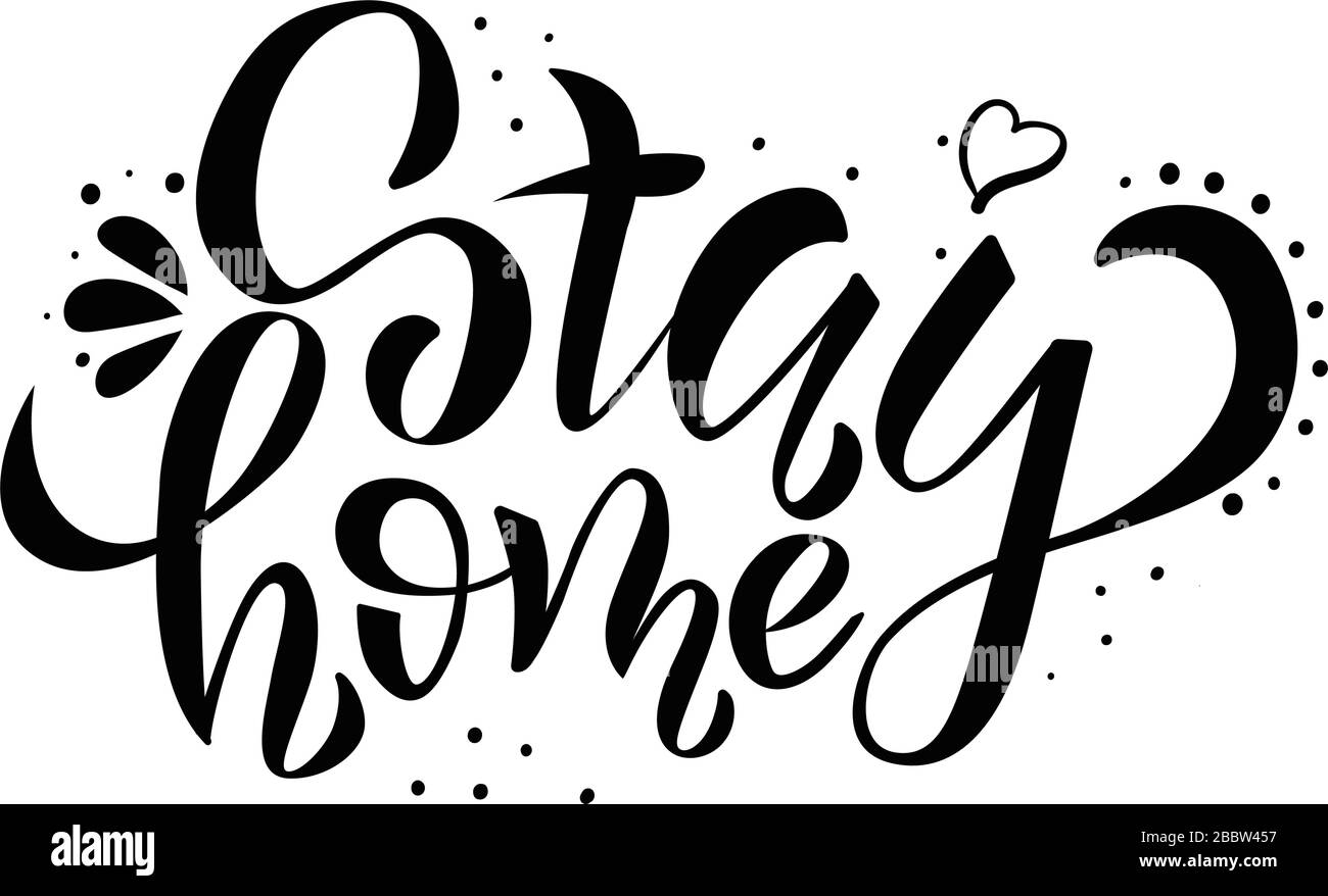 stay home written in typography poster design Save planet from corona virus. Stock Vector